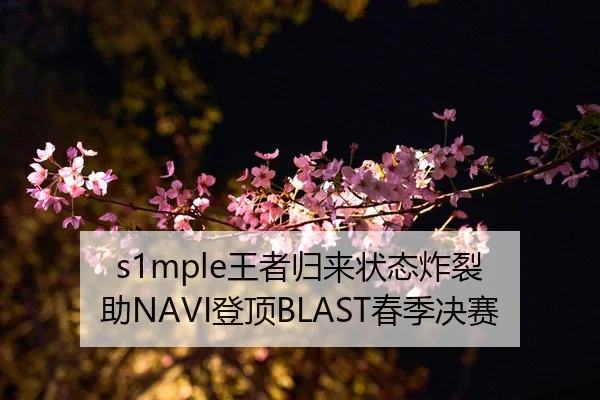 s1mple王者归来状态炸裂 助NAVI登顶BLAST春季决赛